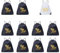 Yeliuxi Braut Leinwand JGA Stoffbeutel mit Kordelzug,Rucksack für Braut Team,JGA Frauen Turnbeutel Damen,Team Bride Rucksack Set,Segeltuch Brautparty Geschenke für JGA Hochzeit Verlobung
