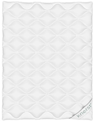 KNERST Mikrofaser 4 Jahreszeiten Bettdecke 135x200, kombinierbar Made in EU | Sommer- und Übergangsdecke kombinierbar, Mikrofaserfüllung, atmungsaktiv, waschbar, allergikergeeignet, OEKO-TEX