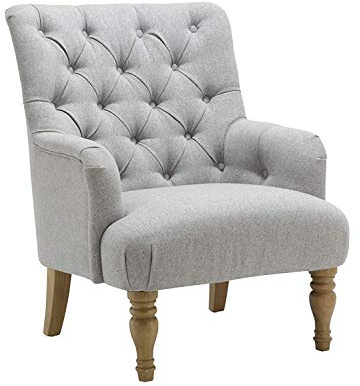 Birlea Padstow Fabric Chair, Grey, One Size