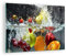 Moderne Impression sur Verre Fruits eau éclaboussures nourriture Image Tableau en Verre Decoration Murale 70x50cm Deco Cadre Salon Chambre Horizontal Petit Tableaux Decoratifs Muraux Art GAA70x50-2972