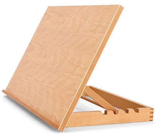 A3 Drawing Board - Large Adjustable Table Top Easel | Premium Beechwood | Desktop Easel Stand | for Painting, Drawing, Craft Workstation, Display Holder and More! (A3)
