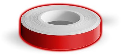 4R Quattroerre.it 10272 Wheel Stripes Rifrangenti per Cerchi Moto, Rosso, 9 mm x 6 mt