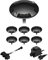 ledscom.de LED Boden-Aufbau-Leuchte Bunda, 4-flammig, schwarz für außen, befahrbar, warm-weiß, 7er Set