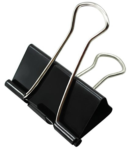 FZGUSYAF Foldback-Klammern 19mm Schwarze Büroklammern - 40 Stück