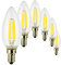 SUNSEED 6x Glühfaden LED Kerze Lampe E14 6W ersetzt 60W Neutralweiß 4000K