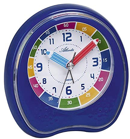 Atlanta Kinderwecker Ohne Ticken blau für Jungen - 1953-5