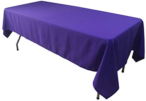 KaitatsuSen Rechteckige Tischdecke aus Polyesterstoff, Violett, 150x240cm