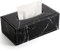 GORESE Kosmetiktücherbox Tücher Box aus Leder (Black Marble)