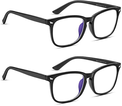 COOLOO Blue Light Blocking Glasses, Gaming Computer Glasses Anti Glare Headache Eyes Strain Glasses with Blue Light Filter, Super Light Weight Fashion