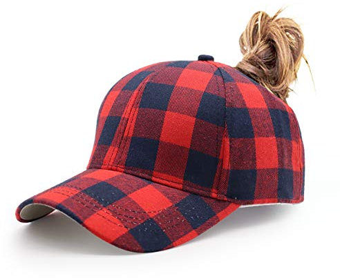 Criss Cross Baseball Caps, Frauen Pferdeschwanz Mesh Hut Distressed High Messy Bun Trucker Ponycap - Silber - Einheitsgröße