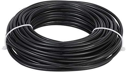 Beadthoven Alambre de aluminio para manualidades de calibre 6 (4 mm) de 52 pies flexible de metal para hacer joyas, envolver esculturas florales (negro)