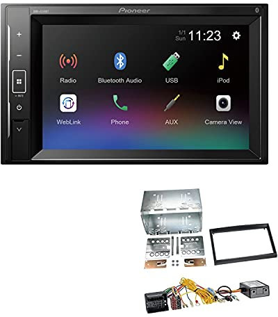 Pioneer DMH-A240BT 2-DIN Autoradio Bluetooth USB passend für Peugeot Expert und Partner ab 2007 schwarz