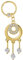 AVYRING 16G 10MM Innen Hinged Segment Clicker Ring mit Anhänger Triple CZ Chirurgenstahl Helix Knorpel Ohrpiercing Damen Bauchnabel Piercing Gold