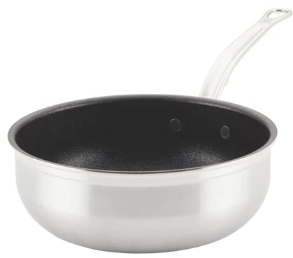 Hestan ProBond Forged TITUM - Professional Clad Stainless Steel, Nonstick, Covered Essential Pan, 3.5 Quart, Induction Compatible, Made Without PFOAs