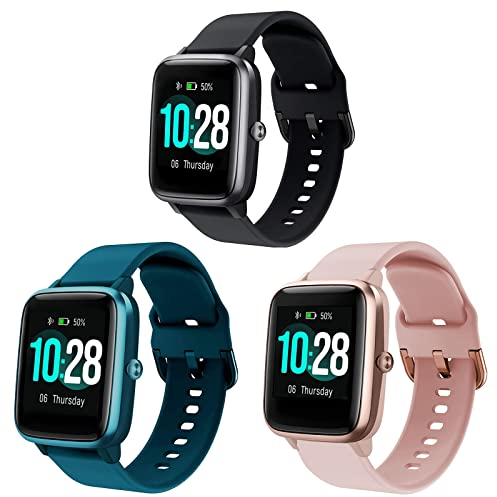 SUGARJAR Armband Kompatibel mit ID205L, 19mm Quick Release Klassisches weiches Silikonersatzband für ID205S ID205G ID215G ID216 SW020 SW023 WF021 WF025 Uwatch3 Ufit GT Smartwatch