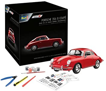 Scale Modell KOMPATIBEL MIT PORSCHE 356 B COUPE' (EASY CLICK) ADVENT CALENDAR/BUILD IN 24 DAYS 1:16 REVELL RV01029
