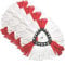 NC Cabezales de fregona compatibles con Vileda 2 en 1 Turbo Mop Cabeza de Repuesto, Microfibra, Rojo, Blanco. (Paquete de 4)