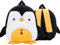 Kleinkind-Rucksack für Jungen und Mädchen, niedlicher weicher Plüsch-Tier-Cartoon-Mini-Rucksack, klein für Kinder von 2–6 Jahren, Pinguin, schwarz, Einheitsgröße, Niedlich