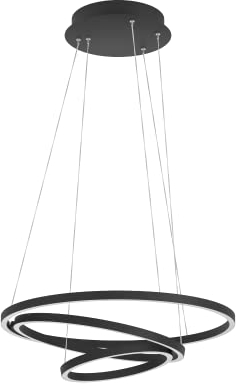 Eglo connect.z Smart-Home LED a sospensione Lobinero-Z, lampada con anello dimmerabile, ZigBee, app e controllo vocale Alexa, colore luce regolabile (bianco caldo-freddo), metallo in nero