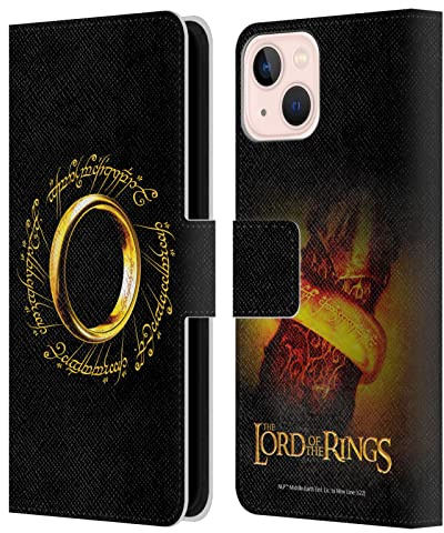 Head Case Designs Officially Licensed The Lord Of The Rings The Fellowship Of The Ring One Ring Graphics Leather Book Wallet Case Cover Compatible With Apple iPhone 13