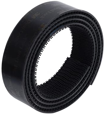 3M SJ3550CF Dual Lock Schwarz Klettband Klebeband Selbstklebend Extra Stark Flexibler Druckverschluss Klebepad wasserdicht (25,4 mm x 2 Meter)