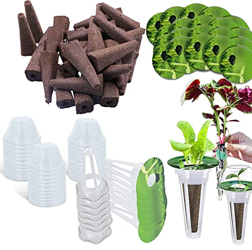 Hydroponisches Anzuchtsystem, 200Pcs Indoor Kräutergarten Kit Hydrokultur Ersatz Zuchtschwämme Anzuchtkasten Samen Starter Anzuchtset Hülsen Ersatz Für Garden Hydroponic System Keimungskits