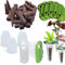 Hydroponisches Anzuchtsystem, 200Pcs Indoor Kräutergarten Kit Hydrokultur Ersatz Zuchtschwämme Anzuchtkasten Samen Starter Anzuchtset Hülsen Ersatz Für Garden Hydroponic System Keimungskits