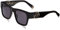 Philipp Plein Unisex SPP042M Sunglasses, Shiny Black, 54