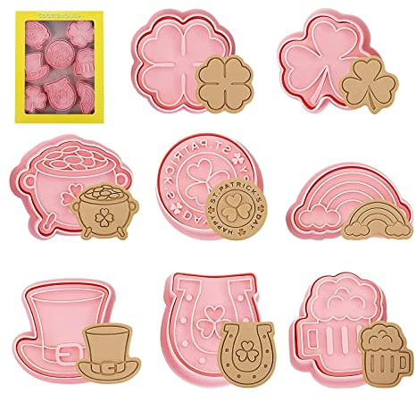 FENGCHUANG 8 Stück Eid Mubarak Keksausstecher, Islamische Ramadan Ausstechformen Keksausstecher, 3D Plätzchenformen Kit für Party Kindergeburtstag Dekoration Halloween, Weihnachten (8 Größen)
