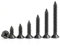 Yitla Self Tapping Wood Screws Assortment Set,120PCS M4 Black Screws Flat Head Drywall Screws for Wood,Furniture,Cabinet and DIY Projects, M4 x 8/12/16/20/30/40mm