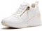 ANJOUFEMME Sneaker mit Keilabsatz Schuhe Damen Weiss - Turnschuhe mit Absatz Damen, Plateau Sneaker Damen, Plateau Sportschuhe Damen, Wedges Sneaker Damen Keilabsatz W139-FN-DE-WHITE-40