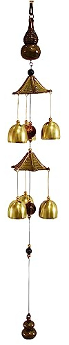 Bronze Windspiel Retro Antik Kupfer Glocke Vintage Dekoration Glocke für Schule Abendessen Kneipe Empfang Garten
