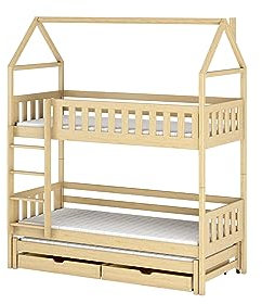 Etagenbett Dreibetthaus IGA (Kiefer, 90x190)