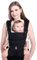 LUFFCABO Alle Jahreszeiten Ergonomische Babytrage, Atmungsaktive Babytrage von Neugeborenen bis Kleinkindern (3-15 kg), Kleinkindtrage, Säuglingstrage mit Temperaturregelungs-Panel-Design (Schwarz)