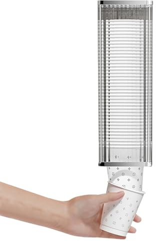NGUMMS Support Mural pour Distributeur de gobelets d'eau, Distributeur de gobelets pour Fontaine à Eau, Porte-gobelet à café sans poinçon, Distributeur de gobelets pour Fontaine d'eau, gobelets en