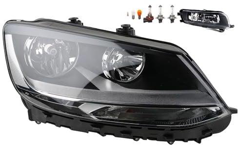 Johns, Scheinwerfer Halogen Front passend für VW Sharan 7N 06/2010-06/2015 H7 H7 Rechts + Nebelscheinwerfer + Leuchtmittel