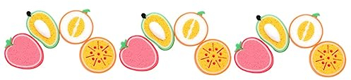 GLEAVI 12 Pcs Sponge Scouring Pad Fruit Kitchen Scrubbers Kitchen Cleaning Dish Wash Scrubber Sink Dish Dryer Dish Sponge Pad Cleaning Scrub Sponge Dish Towels Thicken