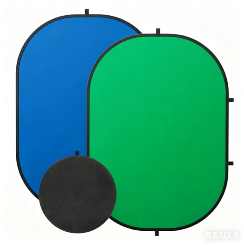SEDGEWIN 1x1.5M Greenscreen Fotohintergrund, 2 in 1 Blauer Bildschirm Doppelseitiger Chromakey Fotografie Screen Pop Up Faltbarer Backdrop mit Tragetasche für Video Fotostudio Live Streaming