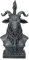 Pacific Giftware Mystische Baphomet Büste mit Hörnern & Geflochtenem Bart, Kunststein, 20,5 cm, Schwarz-Grau, Figur Statue