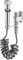 Lavadora 1 en 2 salida Válvula de Control Dual 1 en 2 salida en lavadora grifo de inodoro para bidé baño Color acero