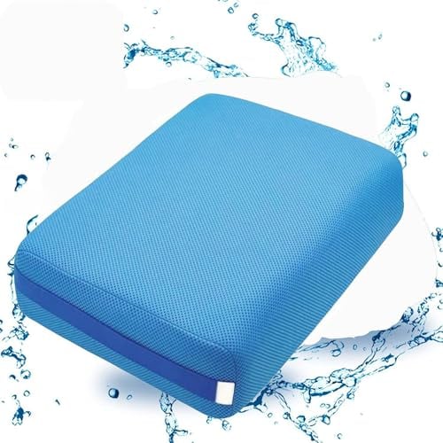 Kepuarm Asiento de SPA y bañera de hidromasaje cojín de Masaje para bañera de hidromasaje, Alfombrilla de Masaje Relajante,Almohadilla de Apoyo Suave,38 x 30 x 13 cm (Azul)