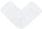Allure Corner Shower Mat – 100% Cotton L-Shaped Bath Mat Supersoft & Absorbent (White)
