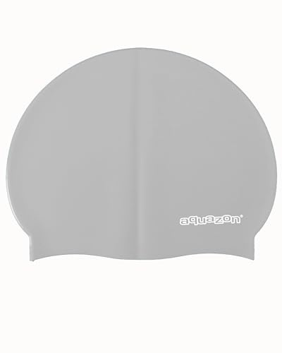 aquazon Premium Badekappe Damen, Herren für Erwachsene - extra Flexibles Silikon für angenehmes Tragegefühl - Bademütze mit UV Schutz - Badehaube inkl. Dry Bag für Aufbewahrung