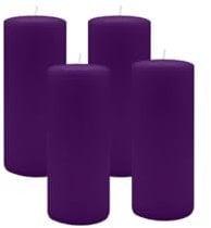 4er Set Adventskranzkerzen Violett Ø 60 x 200 mm