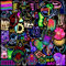 100 Piezas Neón Pegatinas, Stickers Neon Graffiti, pegatinas de vinilo impermeables, Pegatinas Decorativas, para Botellas de Agua, ordenador portátil, maleta, guitarra, equipaje, Bicicleta