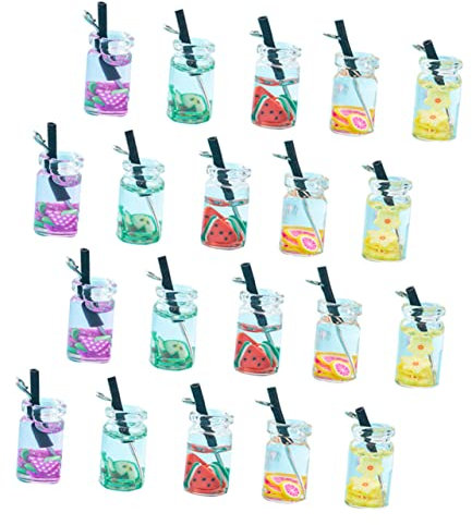 IWOWHERO Kunststoff-mini-glas- 20 Stück Zubehör Für Schmuckanhänger Schmuckherstellung