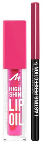 Manhattan High Shine Lip Oil 003 + gratis Lasting Perfection Lipliner 70 für einen konturierten Lippenlook und intensive Lippenpflege mit natürlich glänzendem Finish