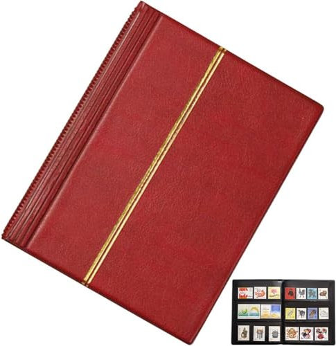 Fituenly Briefmarkenalbum, 20 Blatt, Briefmarken-sammelalbum, Leere Briefmarken-aufbewahrungssammlung, Organisieren Sie Die Album-sammlungs-aufbewahrungsmappe