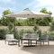 Homgoday Sombrilla voladiza 3,5 m Blanco Arena Sombrilla voladiza Parasol Excentrico, Sombrilla de Jardín Protección UV