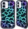 Head Case Designs Cyan Giraffe Mad Prints Hybrid Case Compatible With Apple iPhone 16